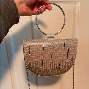 Elegant Silver Evening Clutch